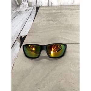 Harley-Davidson Men's Black & Yellow Sport Wrap Polarized Sunglasses